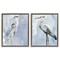 Stupell Industries Heron Birds Standing Blue Sky Framed Floater Canvas Wall Art